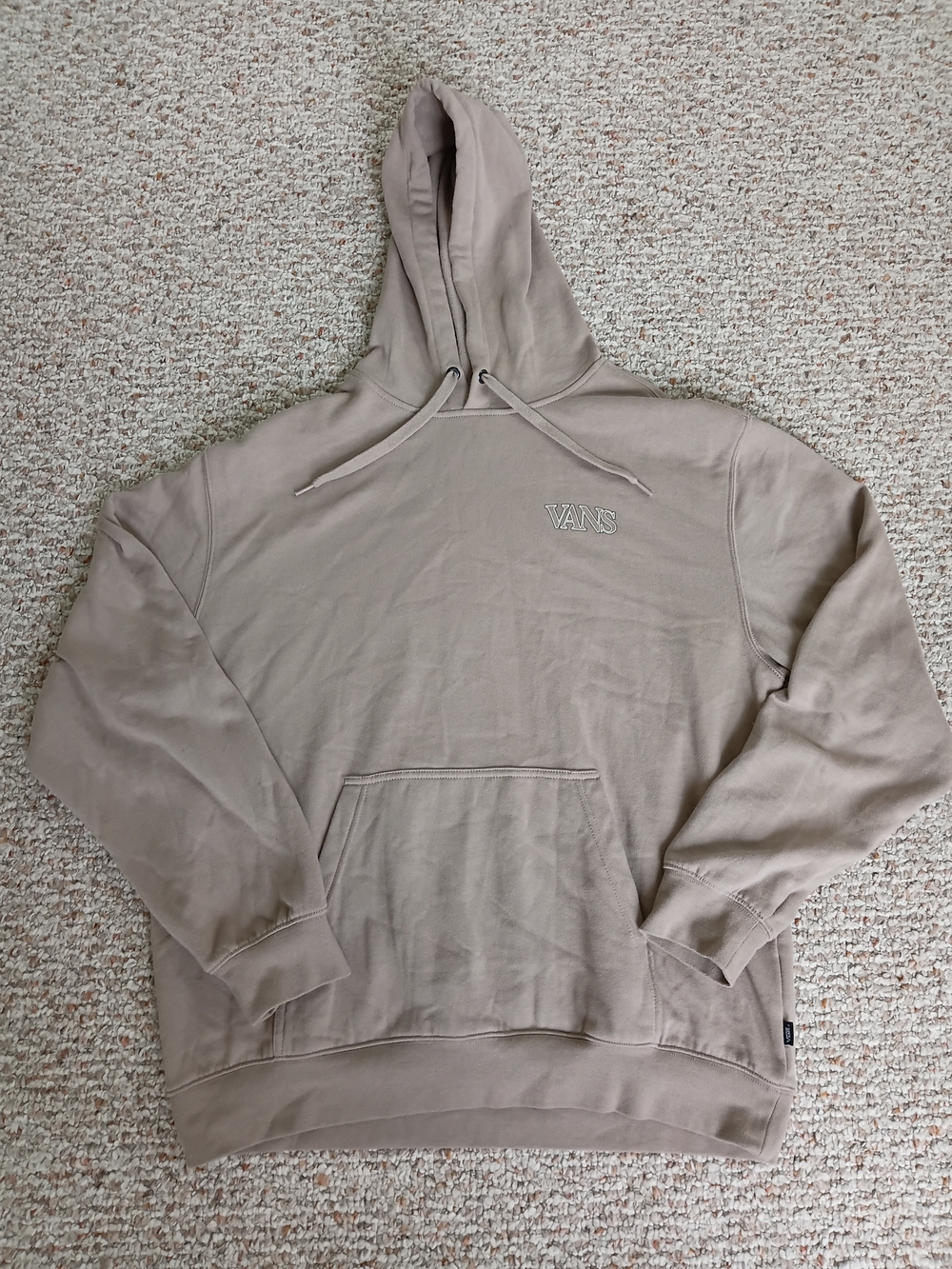 Vans Men's Taupe Bear Graphic Pullover Hoodie - Tan Size Large